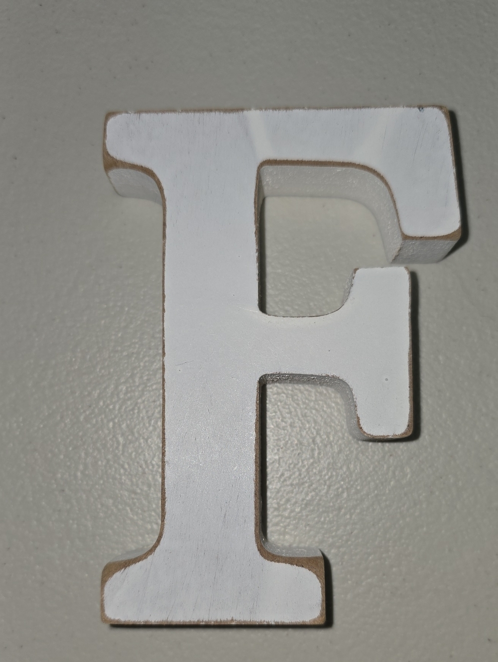 White Decorative Letter F Wall Accent